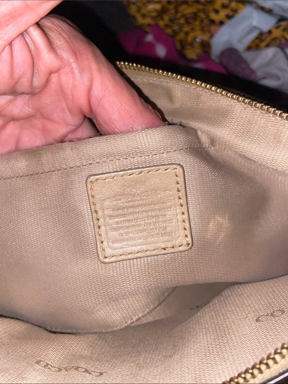 COACH Cream Pebble Leather Crossbody Bag - Picture 10 of 11